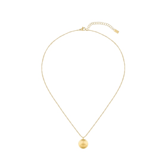 BOSS Medallion Yellow Gold Tone Pendant