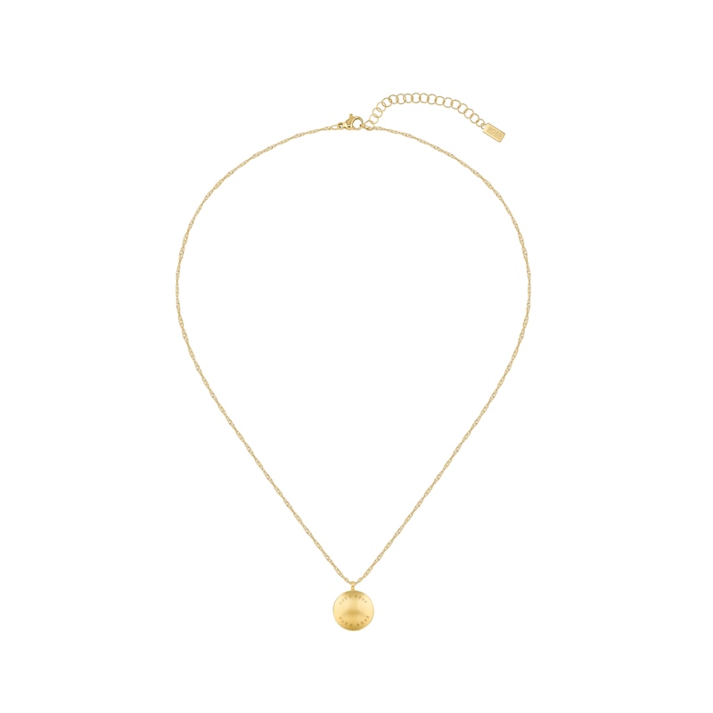 BOSS Medallion Yellow Gold-Tone Pendant