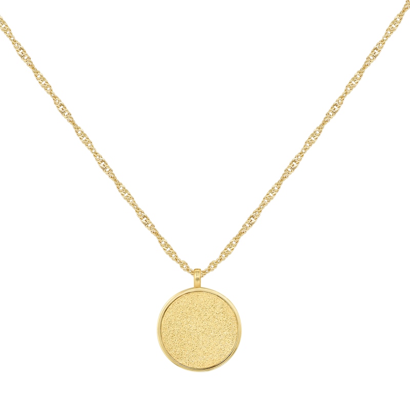 BOSS Medallion Yellow Gold-Tone Pendant