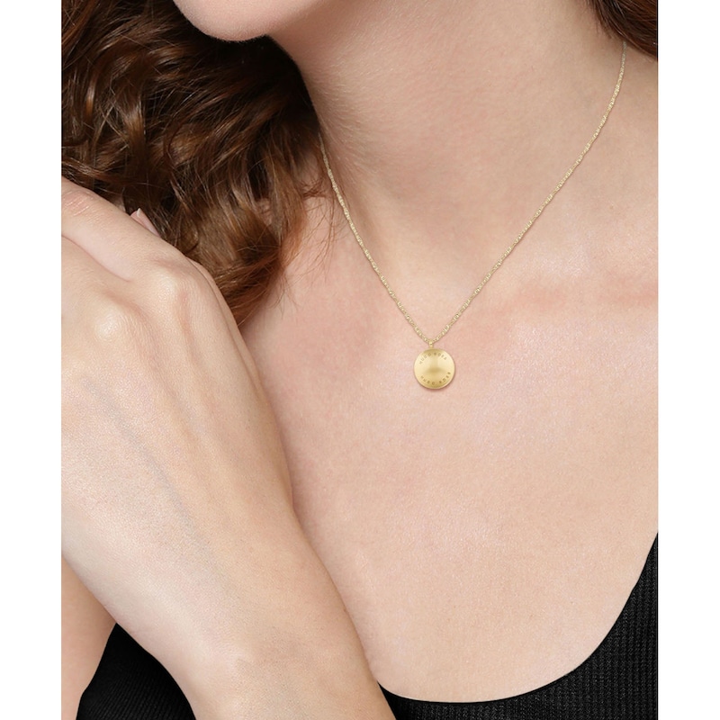 BOSS Medallion Yellow Gold-Tone Pendant