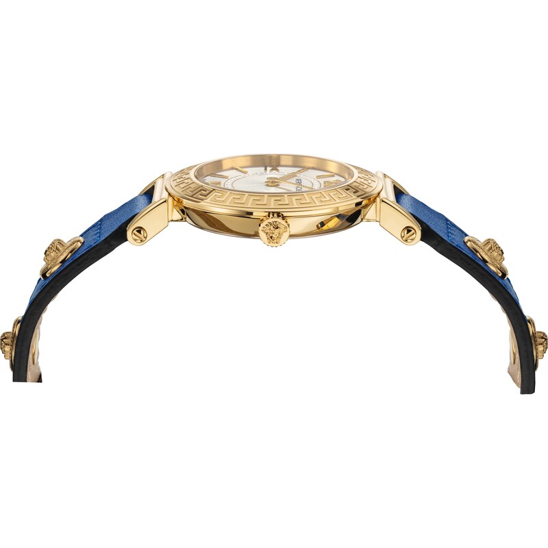 Versace Tribute Ladies' Blue Leather Strap Watch Ernest Jones