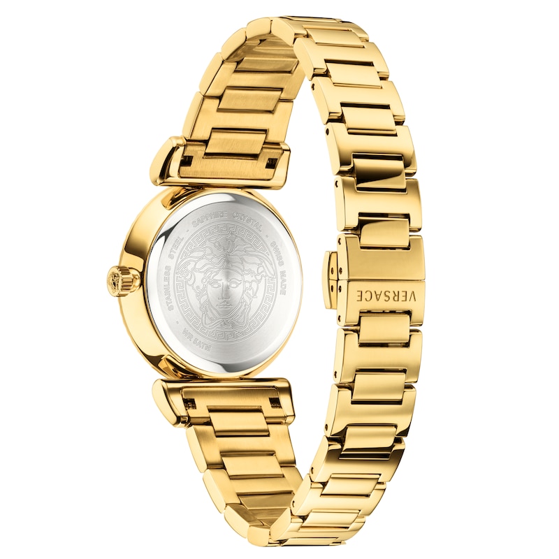 Versace V-Motif Ladies' Yellow Gold-Tone Bracelet Watch