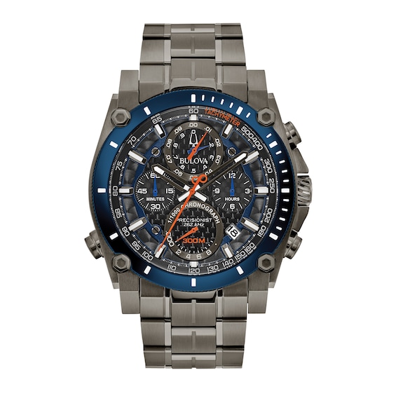 Joom Bulova Unisex Grey Icon Precisionist Chronograph Stainless Steel Dial Quartz Diver's 98B343 300M Men's Watch - Image 4