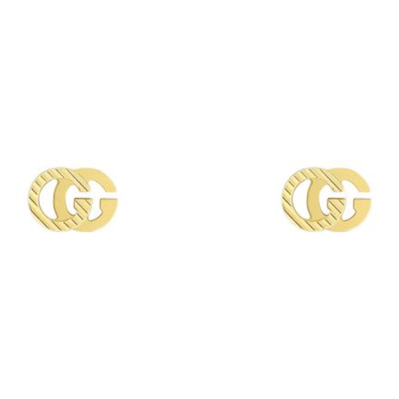 Gucci GG Running 18ct Yellow Gold Stud Earrings