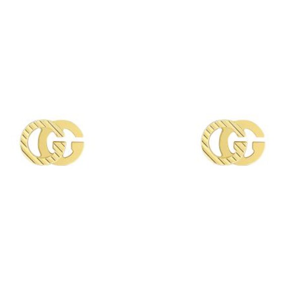 Gucci GG Running 18ct Yellow Gold Stud Earrings