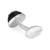 Thumbnail Image 1 of Gucci Interlocking G Men's Silver & Onyx Round Cufflinks