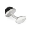 Thumbnail Image 1 of Gucci Interlocking Men's Silver & Onyx Round Cufflinks