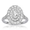 Thumbnail Image 1 of Engagement Ring 18ct White Gold 1.25ct Diamond Double Oval Halo Ring