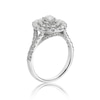 Thumbnail Image 2 of Engagement Ring 18ct White Gold 1.25ct Diamond Double Oval Halo Ring