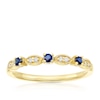 Thumbnail Image 1 of 9ct Yellow Gold Sapphire & Diamond Vintage Eternity Ring