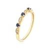 Thumbnail Image 2 of 9ct Yellow Gold Sapphire & Diamond Vintage Eternity Ring