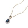 Thumbnail Image 2 of 9ct Yellow Gold 18" Sapphire & Diamond Pendant