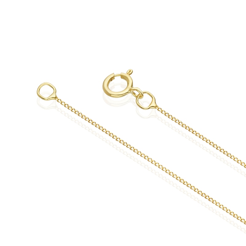 Main Image 3 of 9ct Yellow Gold 18" Sapphire & Diamond Pendant