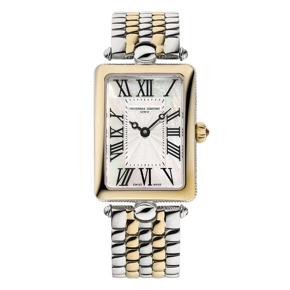 Women's Frederique Constant Classics Art Deco Carree Two Tone Milanese Mesh Bracelet Watch