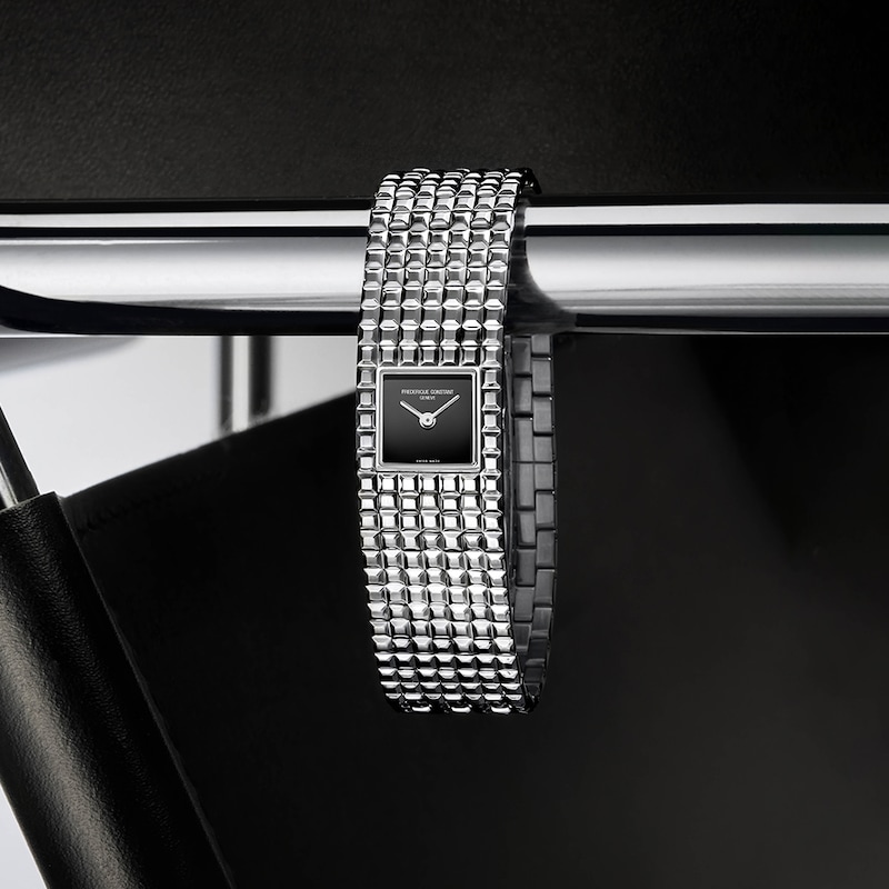 Main Image 5 of Frederique Constant Highlife Manchette Black Dial Silver Tone Bracelet Cuff Watch