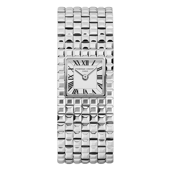 Women's Frederique Constant Classics Manchette Cuff Stainless Steel Bracelet Watch