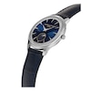 Thumbnail Image 2 of Frederique Constant Moneta Moonphase Blue Dial Blue Leather Strap Watch