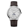 Thumbnail Image 1 of Frederique Constant Moneta Moonphase Silver Dial Brown Leather Strap Watch