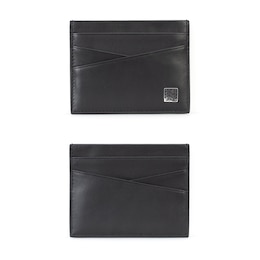 BOSS Losate Men's Black Leather Card Holder