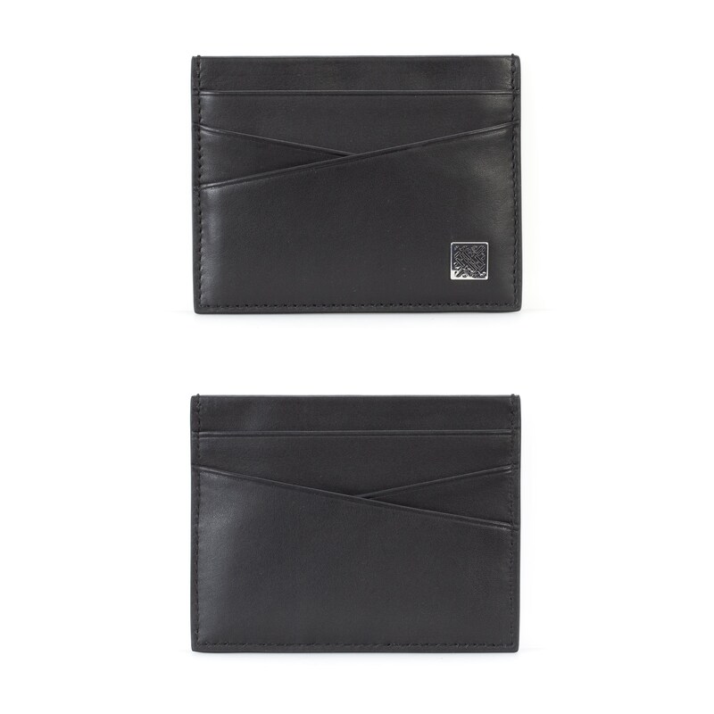 Main Image 1 of BOSS Losate Men's Black Leather Card Holder