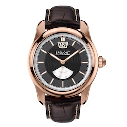 Bremont Hawking Men's Dark Brown Leather Strap Watch