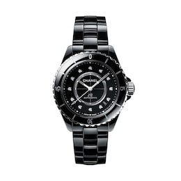 CHANEL J12 Ladies' Diamond Black Ceramic Bracelet Watch