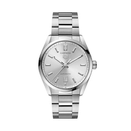TAG Heuer Carrera Men's Silver-Tone Dial & Stainless Steel Bracelet Watch