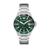 Thumbnail Image 0 of Emporio Armani Men's Green Half Colour Bezel Stainless Steel Bracelet Watch