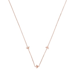 Emporio Armani Rose Gold Tone Logo Necklace