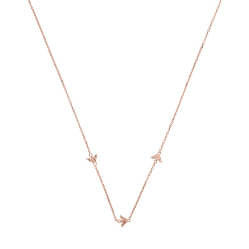Main Image 1 of Emporio Armani Rose Gold Tone Logo Necklace