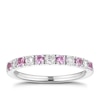 Thumbnail Image 0 of 18ct White Gold Pink Sapphire & 0.20ct Diamond Ring