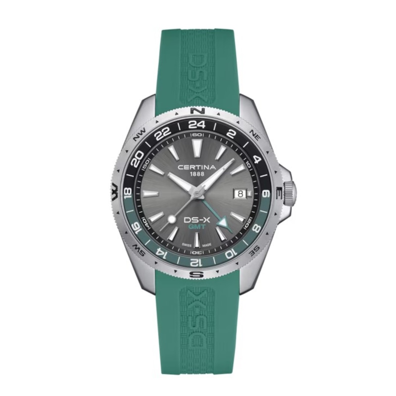 Main Image 1 of Certina DS-X GMT Stainless Steel & Rubber Strap Watch