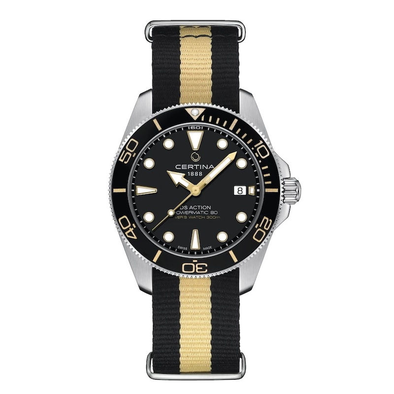 Main Image 1 of Certina DS Action Diver 40.5mm Powermatic 80 Two Colour Synthetic Strap Watch