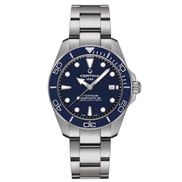 Certina DS Action Diver 40.5mm Powermatic 80 Blue Dial & Titanium Watch