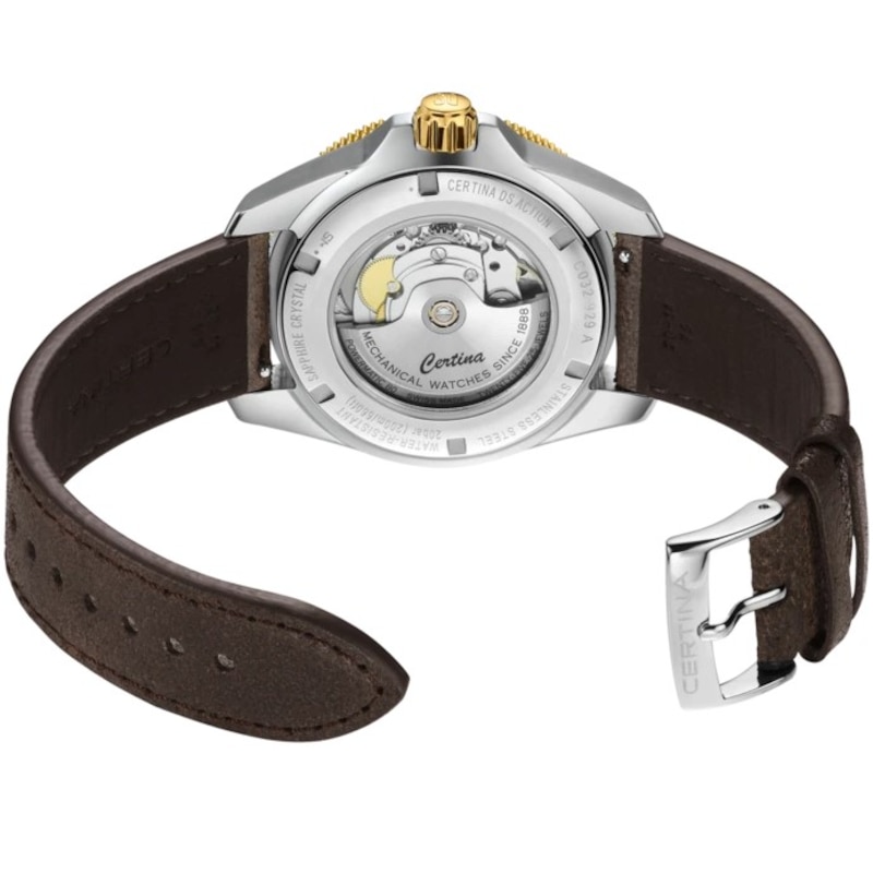 Main Image 2 of Certina DS Action GMT Powermatic 80 Brown Leather Strap Watch