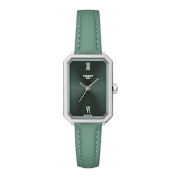 Tissot SRV Women's Green Leather Strap Watch