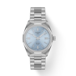 Tissot PRC 100 Solar 34mm Men's Blue Dial Stainless Steel Bracelet Watch