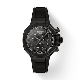 Tissot T-Race Men's Black Dial Chronograph Black Silicone Strap Watch