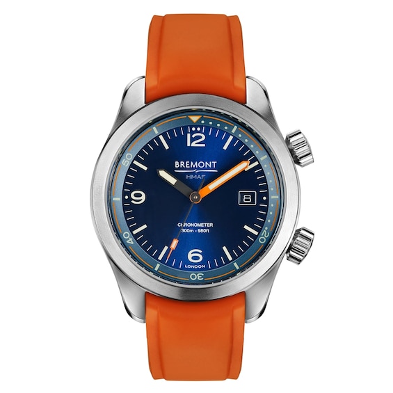 Bremont Argonaut Azure Men’s Orange Rubber Strap Watch