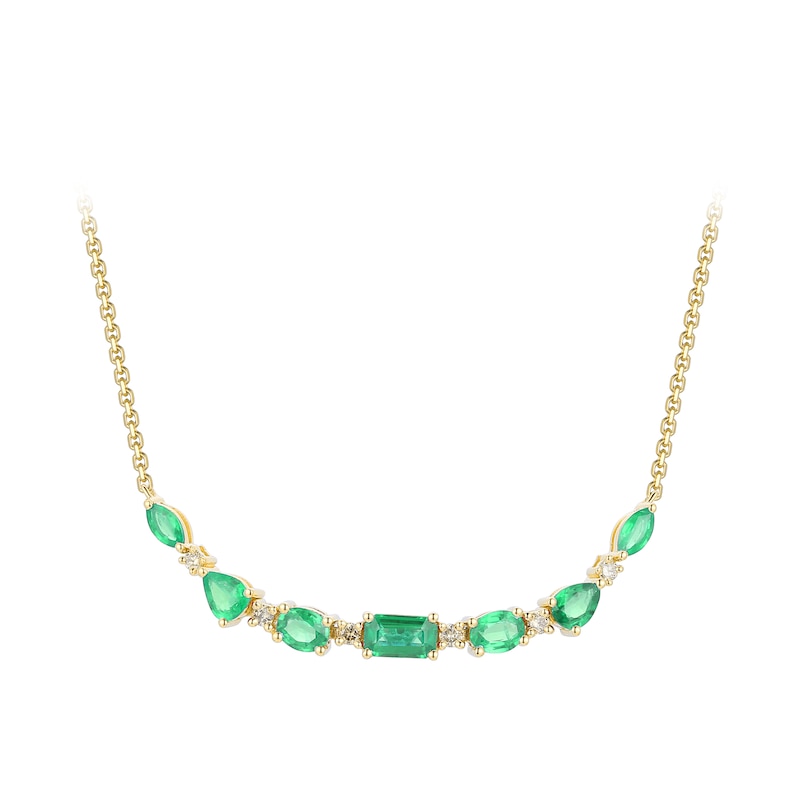 Main Image 1 of Le Vian 14ct Yellow Gold Costa Smeralda Emerald Diamond Necklace