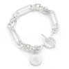 Thumbnail Image 0 of Lauren Ralph Lauren Silver Rope Logo Charm Bracelet