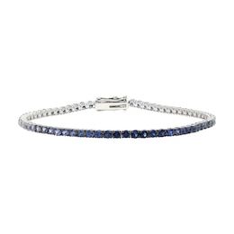 Le Vian 14ct White Gold Blue Sapphire Denim Ombré Tennis Bracelet