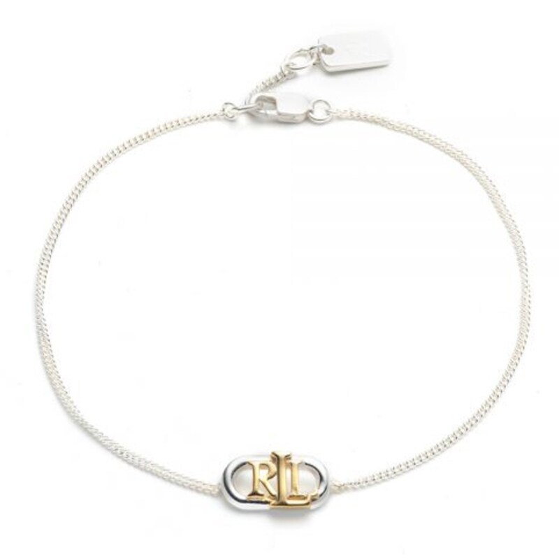 Lauren Ralph Lauren Two Tone Logo Bracelet