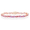 Thumbnail Image 1 of Le Vian 14ct Rose Gold Raspberry Rhodolite & Amethyst 0.80ct Diamond Tennis Bracelet