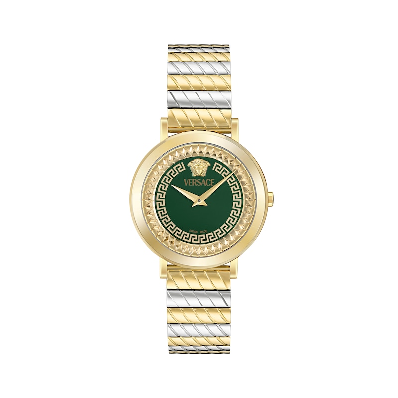 Main Image 1 of Versace Delphinus Women’s Green Dial & Two Tone Bracelet Watch