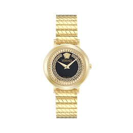 Versace Delphinus Women’s Black Dial & Gold Tone Bracelet Watch