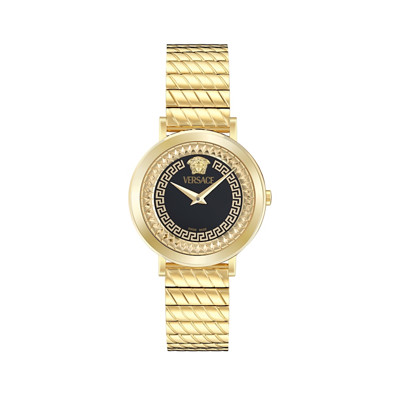 Main Image 1 of Versace Delphinus Women’s Black Dial & Gold Tone Bracelet Watch