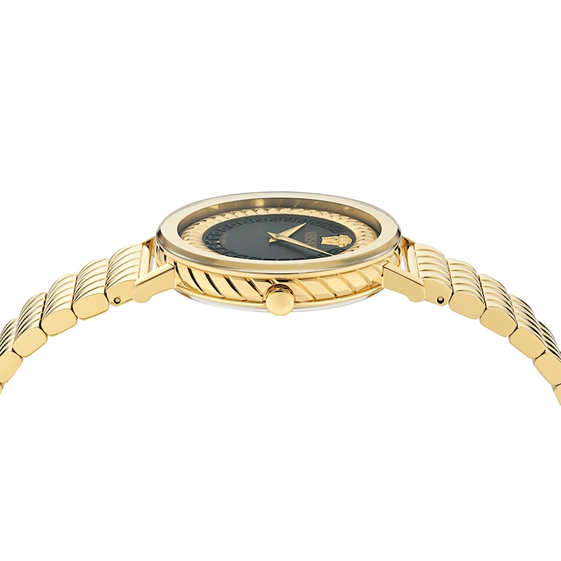 Main Image 2 of Versace Delphinus Women’s Black Dial & Gold Tone Bracelet Watch