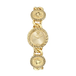Versace Stud Icon Gold Tone Chain Bracelet Watch