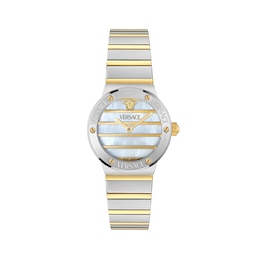 Versace Greca Logo Two Tone Bracelet Watch